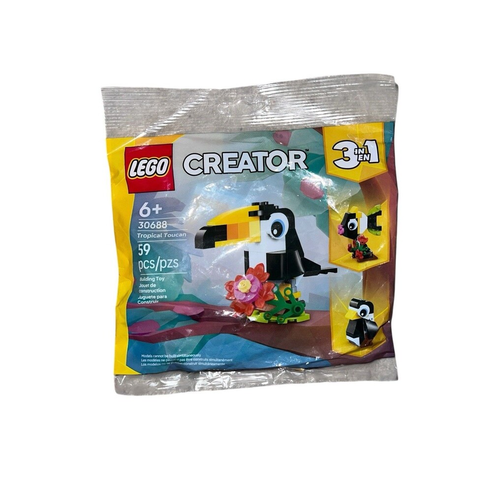 Lego Creator 3 in 1 Tropical Toucan Set 30688 59 Pieces